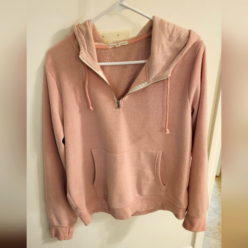 Threads 4 Thought Pink Quarter Zip Large